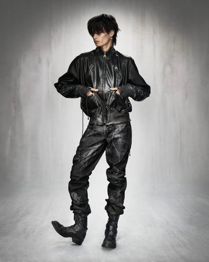 MDC STITCH BLACK BOMBER