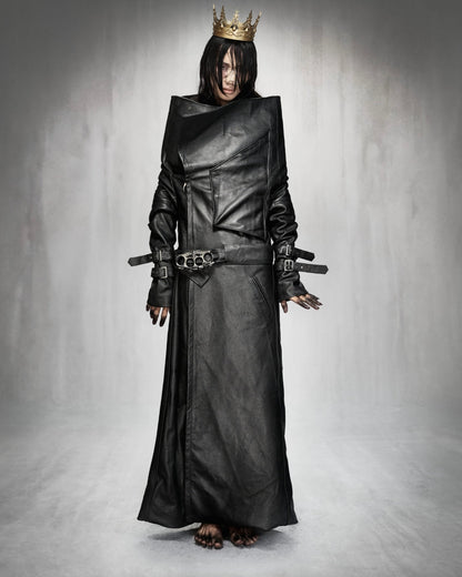 PAIMON COW LEATHER TRENCH COAT