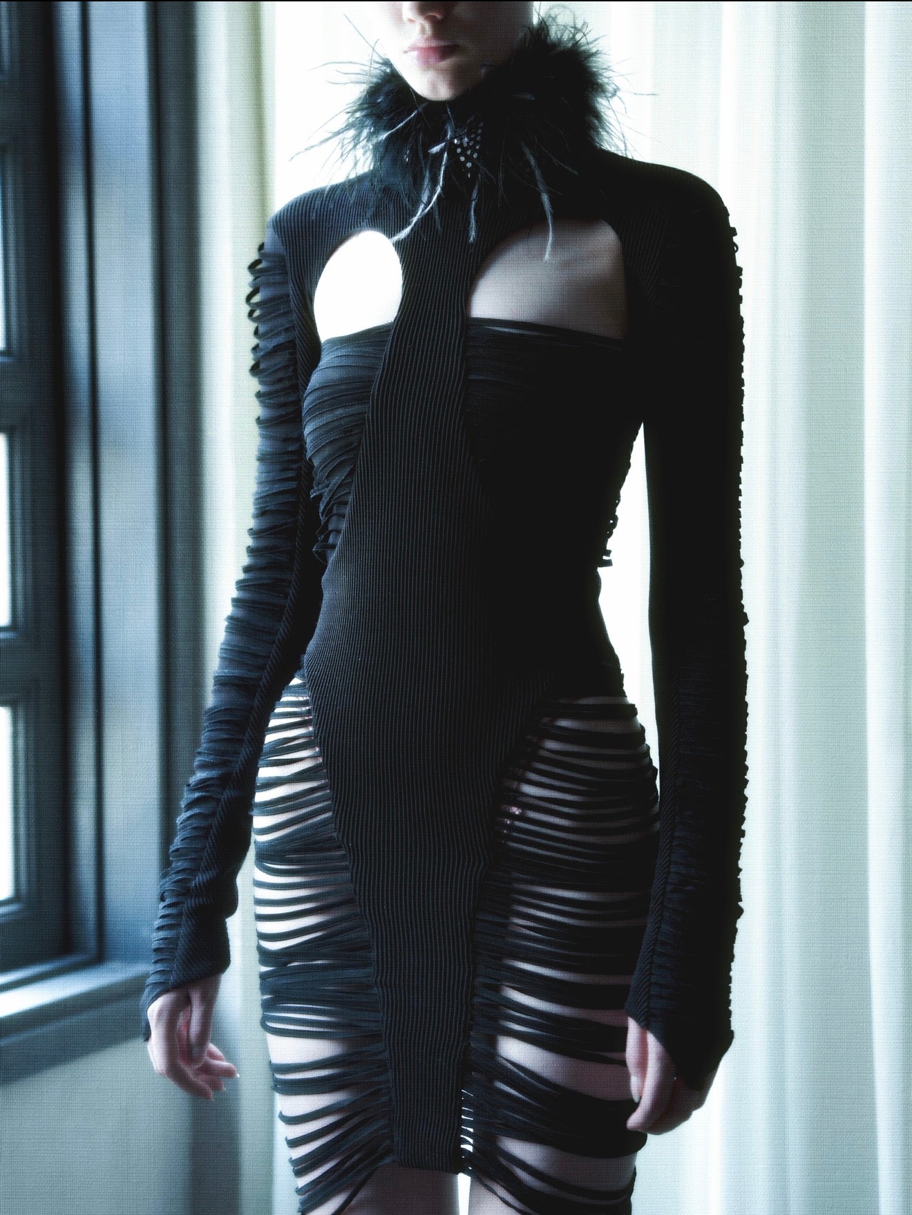 Eclipse Ribbed Cut-Out Dress