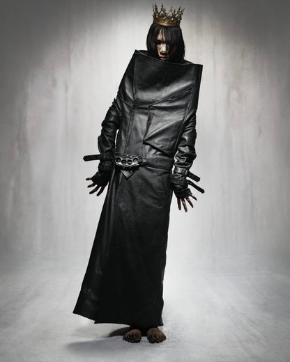 PAIMON COW LEATHER TRENCH COAT