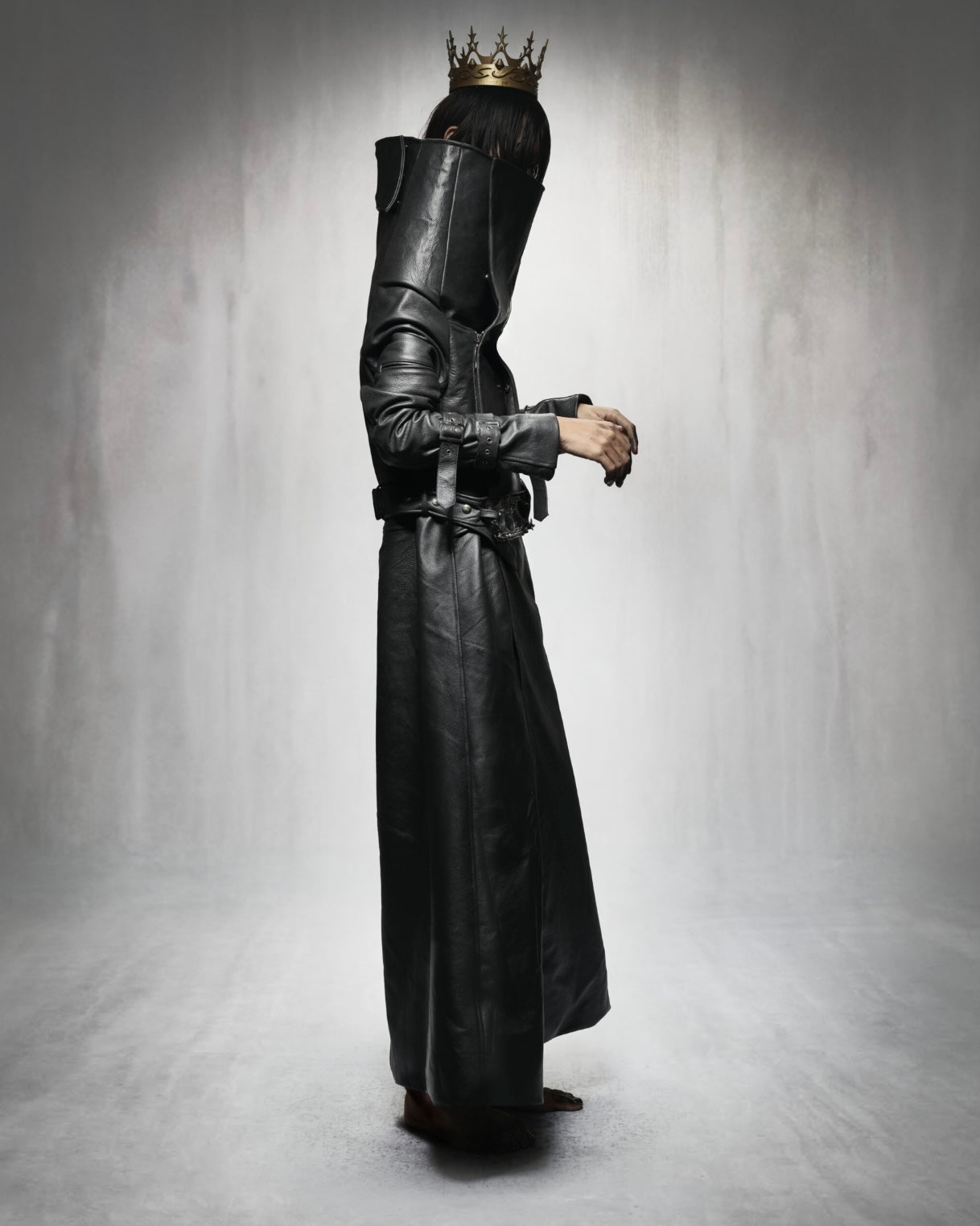 PAIMON COW LEATHER TRENCH COAT