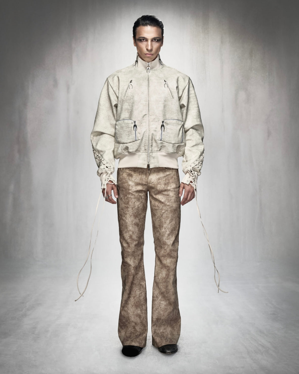MDC STITCH OLIVE CROCODILE BOMBER