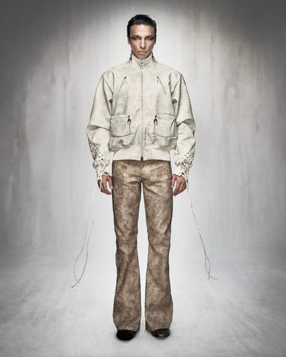 MDC STITCH OLIVE CROCODILE BOMBER
