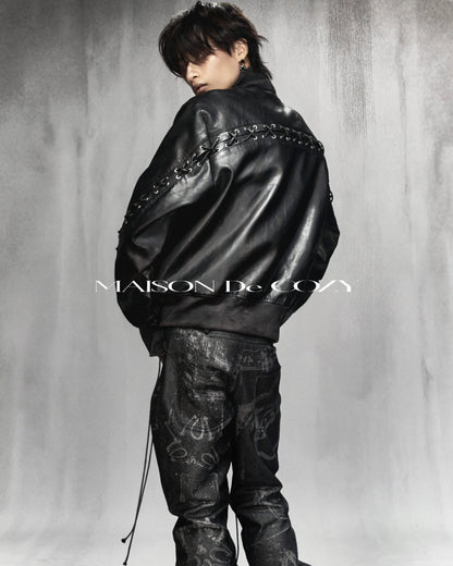 MDC STITCH BLACK BOMBER
