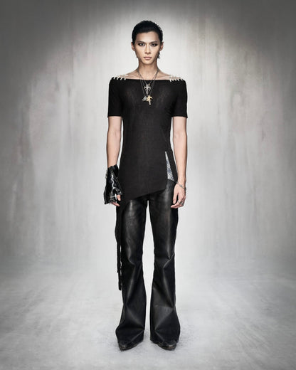 MDC LEATHER BOOTCUT PANTS