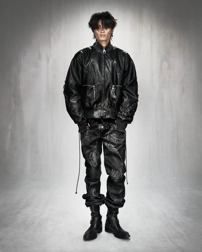MDC STITCH BLACK BOMBER
