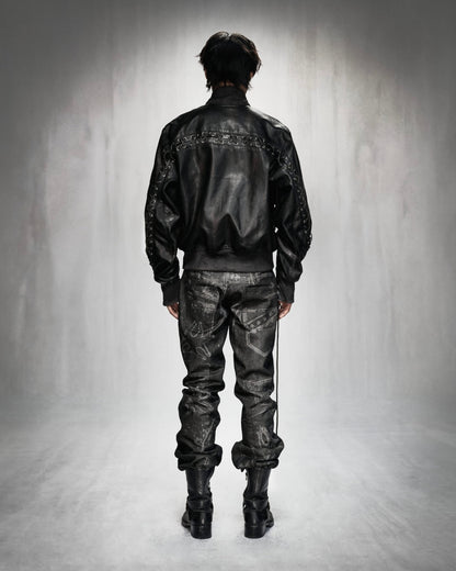 MDC STITCH BLACK BOMBER