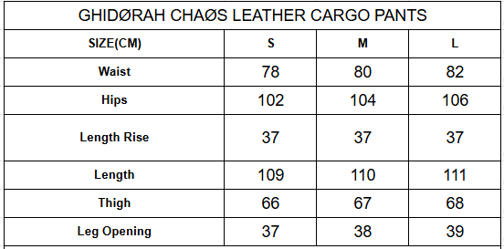 GHIDØRAH CHAØS LEATHER CARGO PANTS