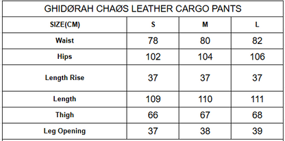 GHIDØRAH CHAØS LEATHER CARGO PANTS