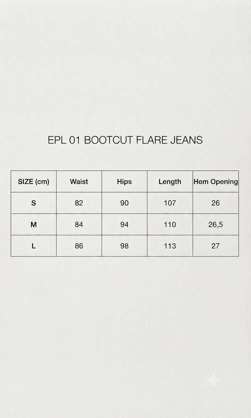 EPL 01 BOOTCUT FLARE JEANS