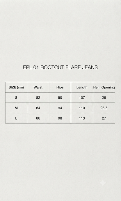 EPL 01 BOOTCUT FLARE JEANS