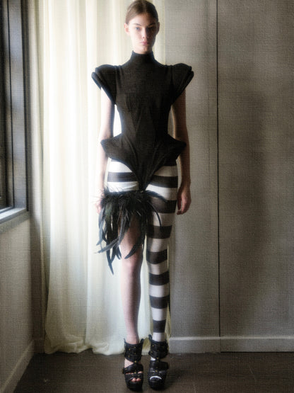 BLACK RITUAL STRIPE LEGGINGS