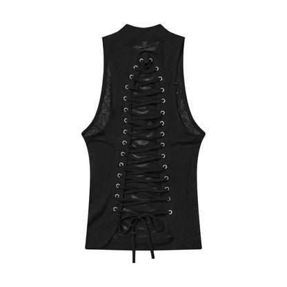 Chrome Studded Chainskin Top