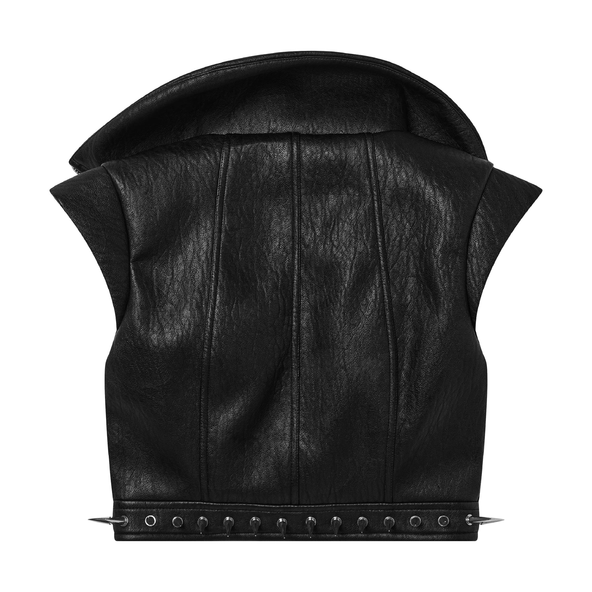SPIKED AUTHORITY LEATHER JACKET