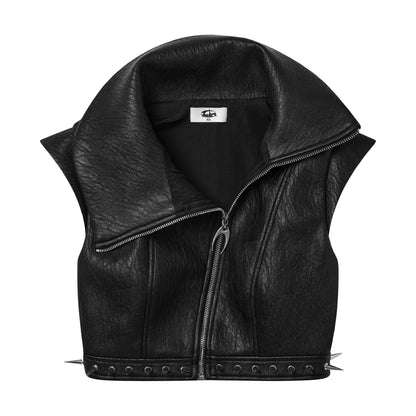 SPIKED AUTHORITY LEATHER JACKET